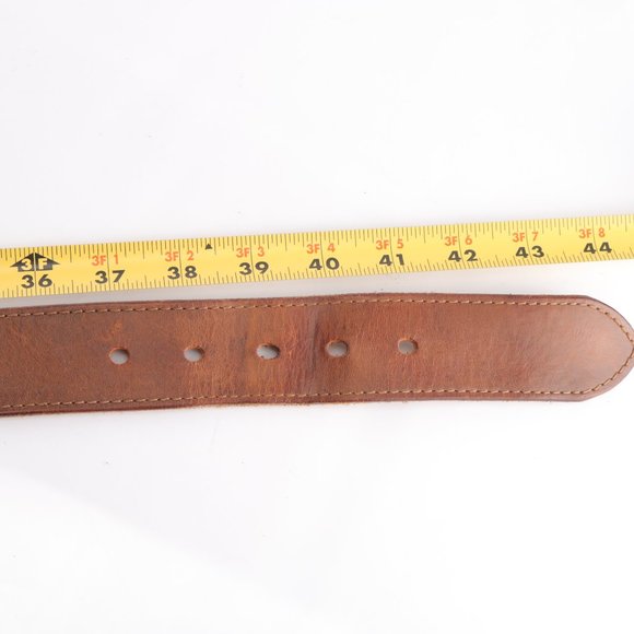 Levi's Belt Medium Brown Genuine Leather Prong Buckle Men 38 Work Casual - Picture 7 of 11